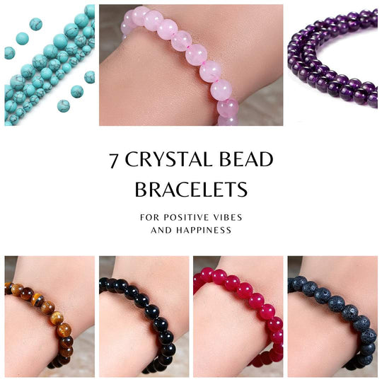 7 Crystal Bead Bracelet For Positive Vibes and Happiness