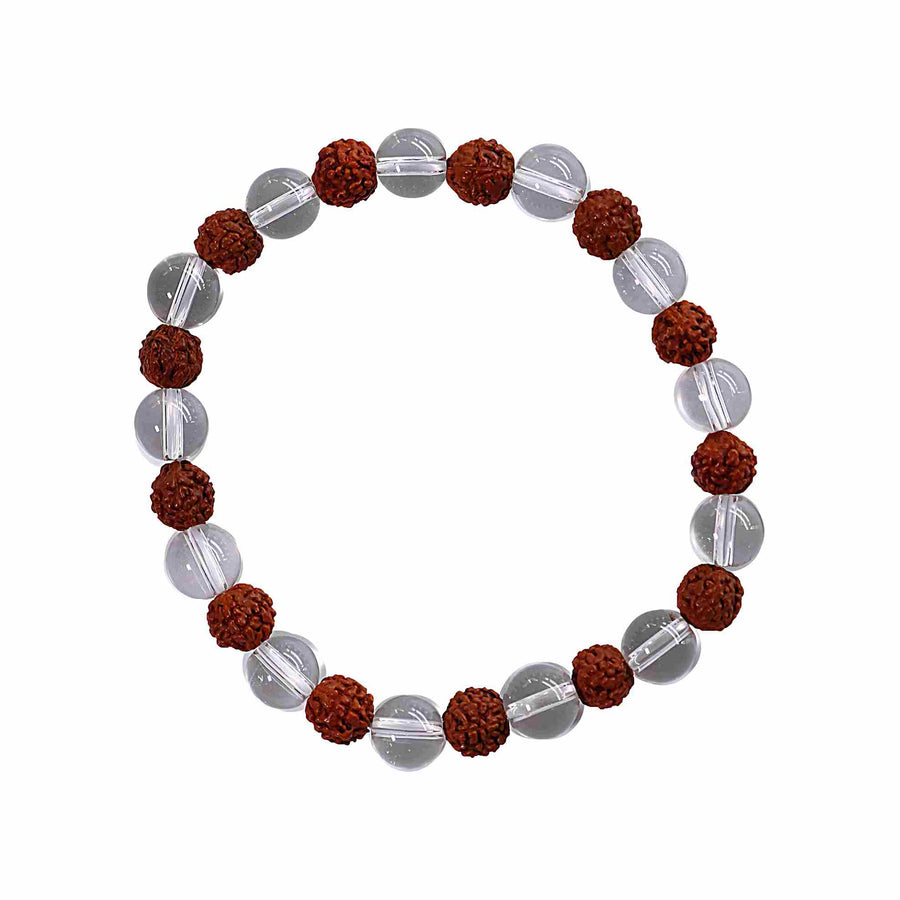 Natural Rudraksha Crystal Bracelet