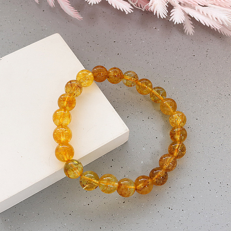 Natural Citrine Beads Bracelet