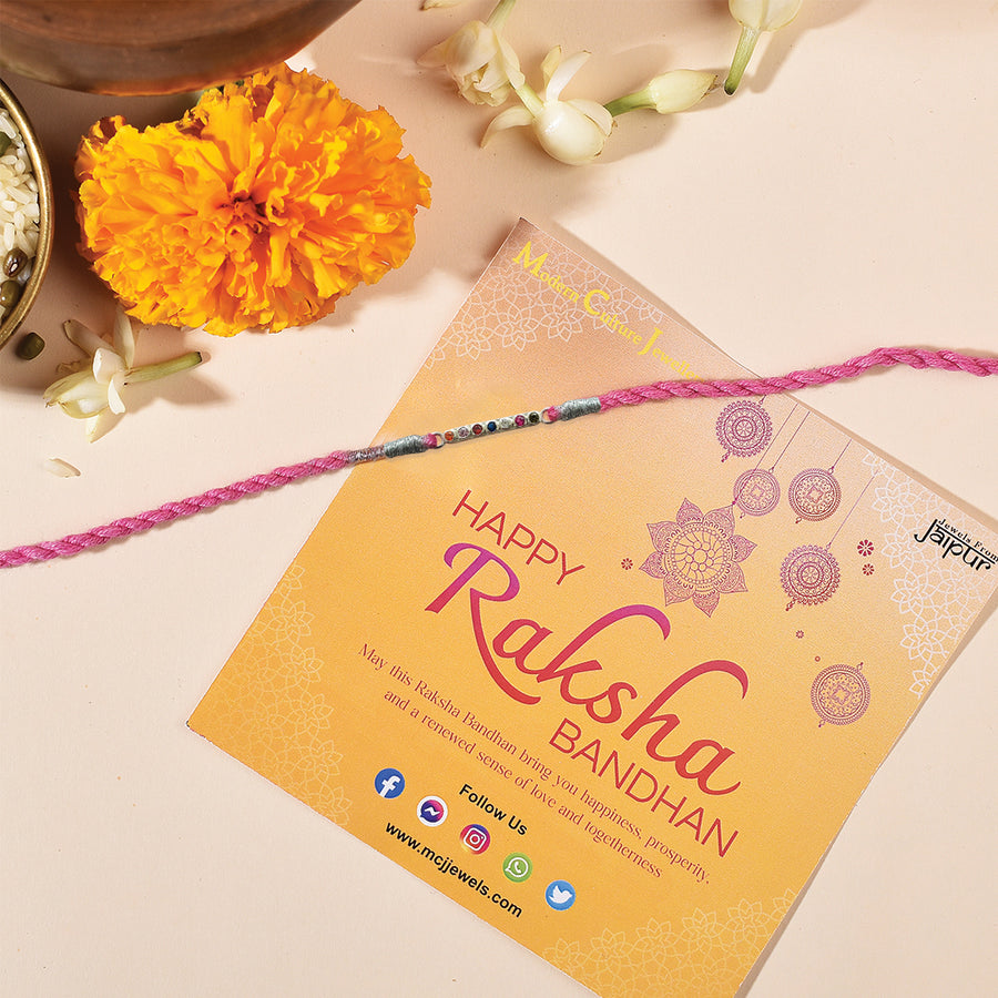 Seven Chakra Silver Rakhi