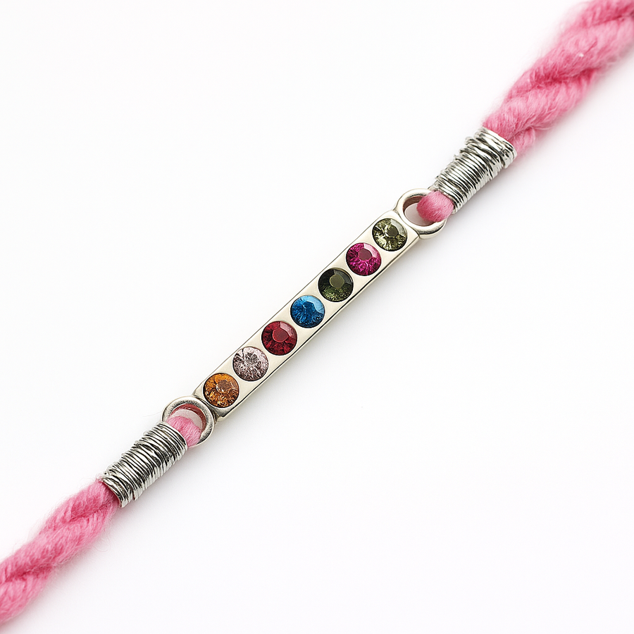Seven Chakra Silver Rakhi