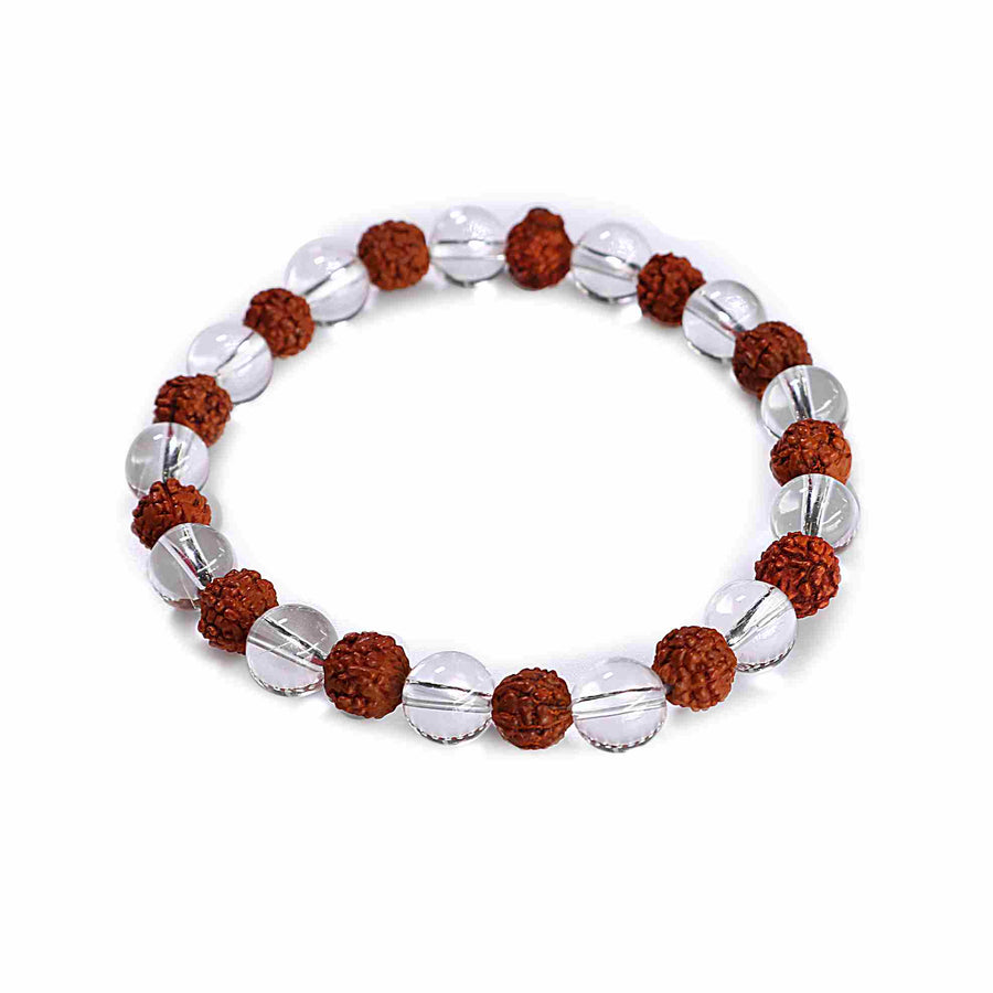 Natural Rudraksha Crystal Bracelet