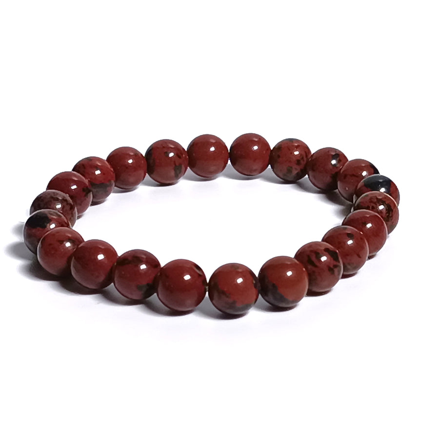 Red Jasper & Quartz Beads Bracelet 2pc Combo Set