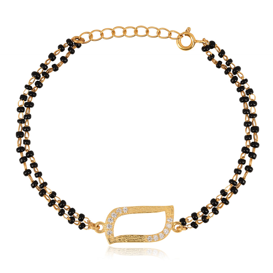 925 Silver Gold-Plated Mangalsutra Bracelet