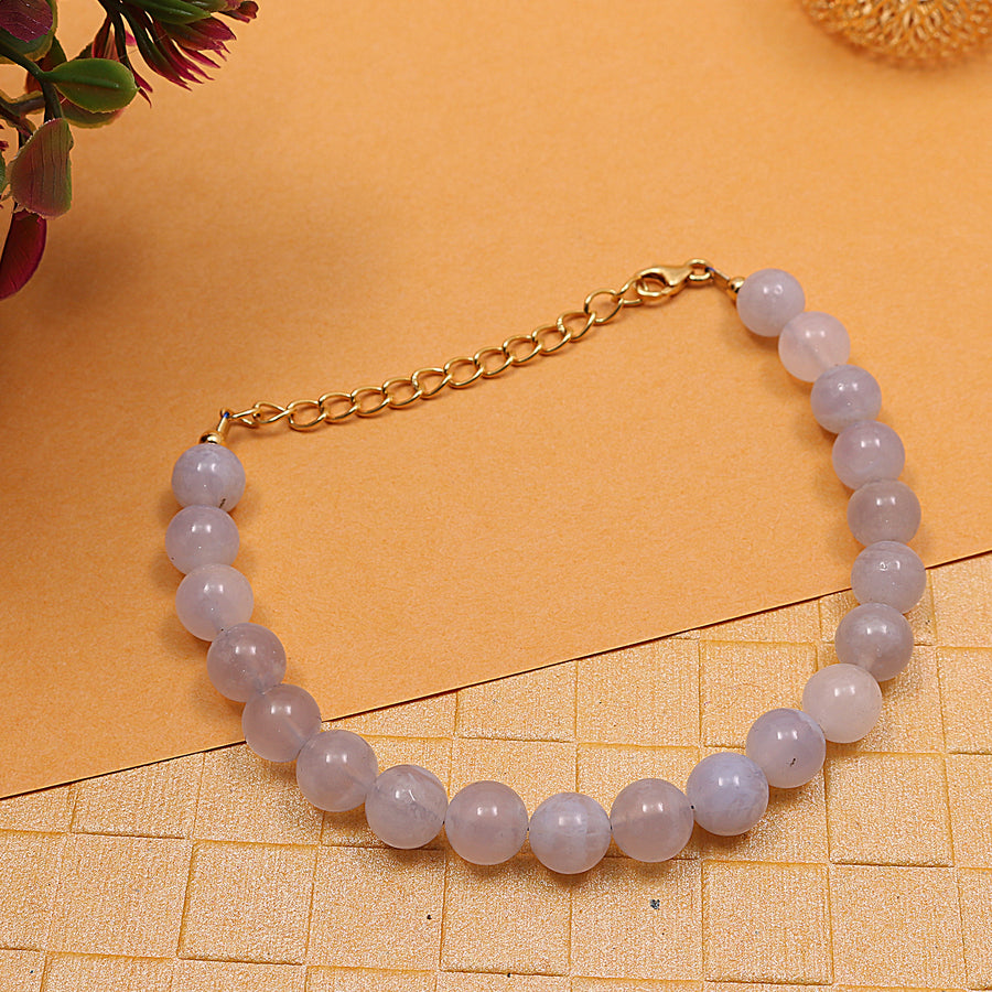  Blue Lace Agate Crystal Bracelet