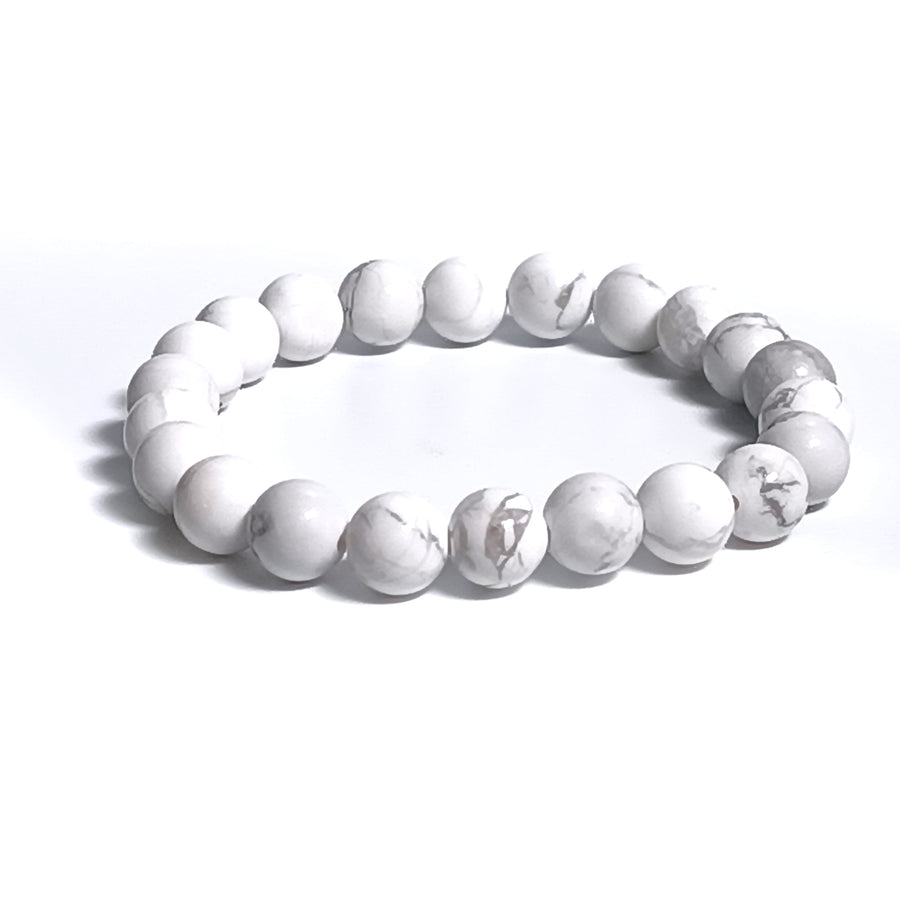 Natural Black & White Beads Bracelet 2pc Combo Set