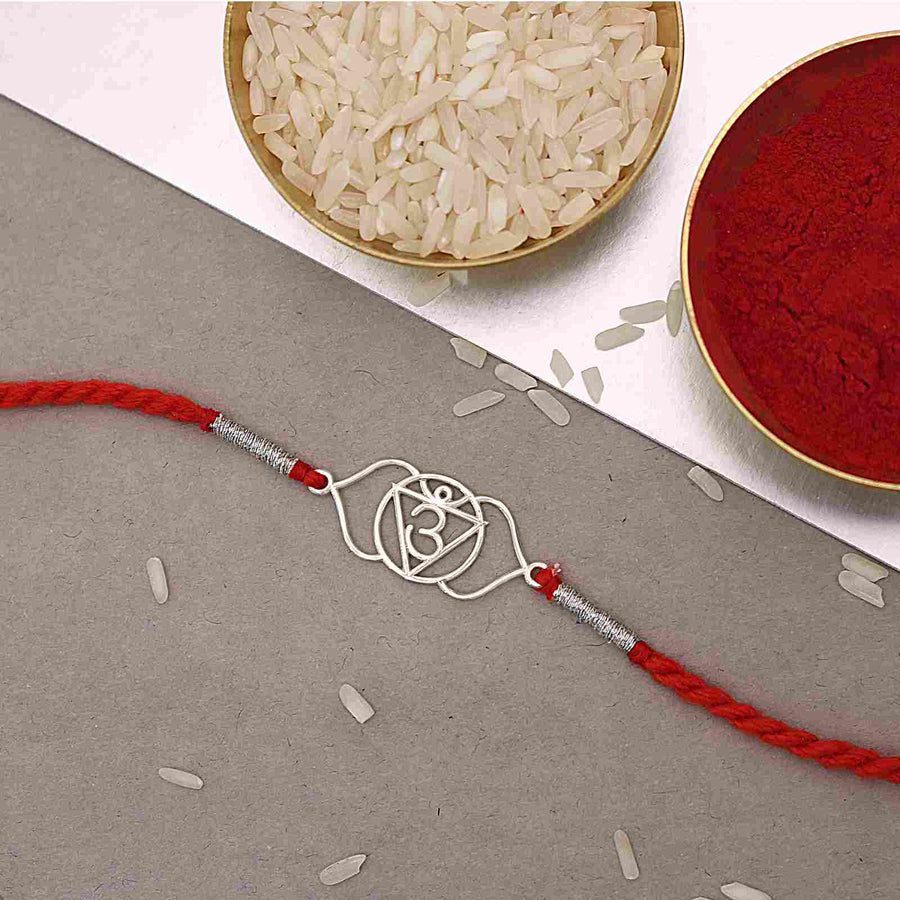 OM Silver Rakhi