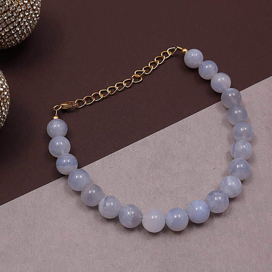 Blue Lace Agate Stone Bracelet