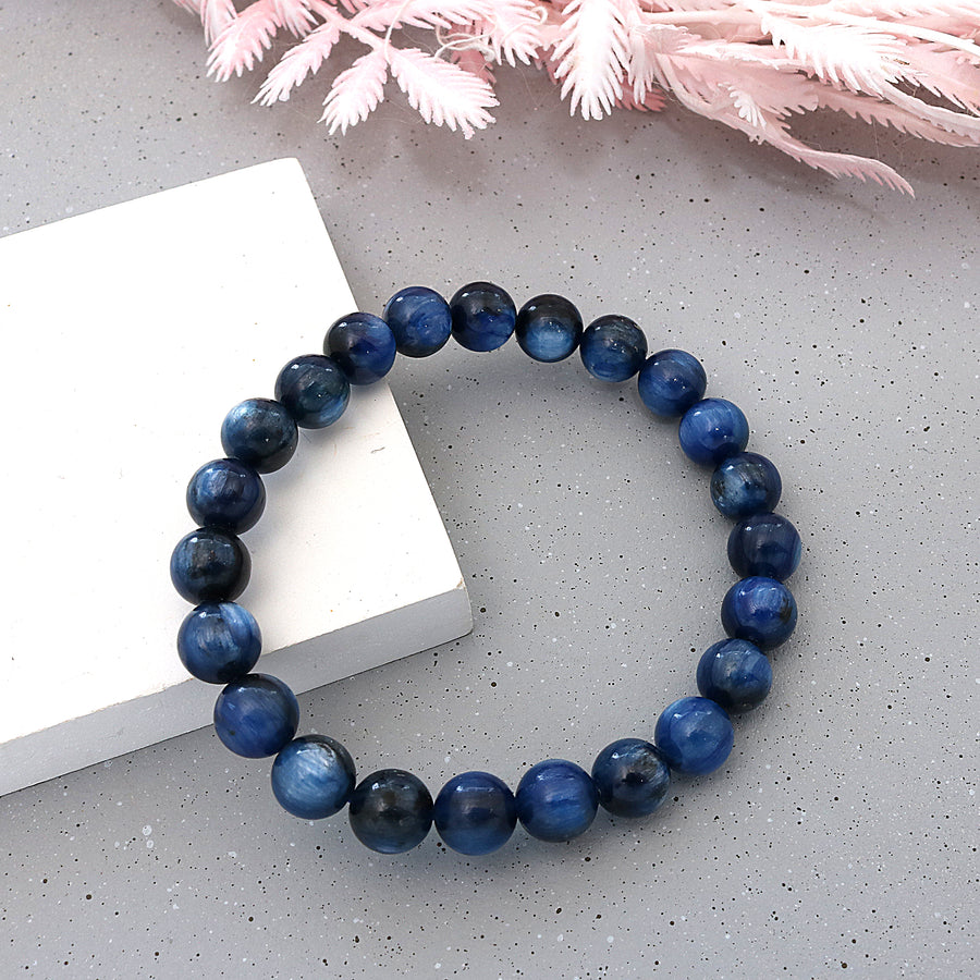Natural Blue Kyanite Beads Bracelet