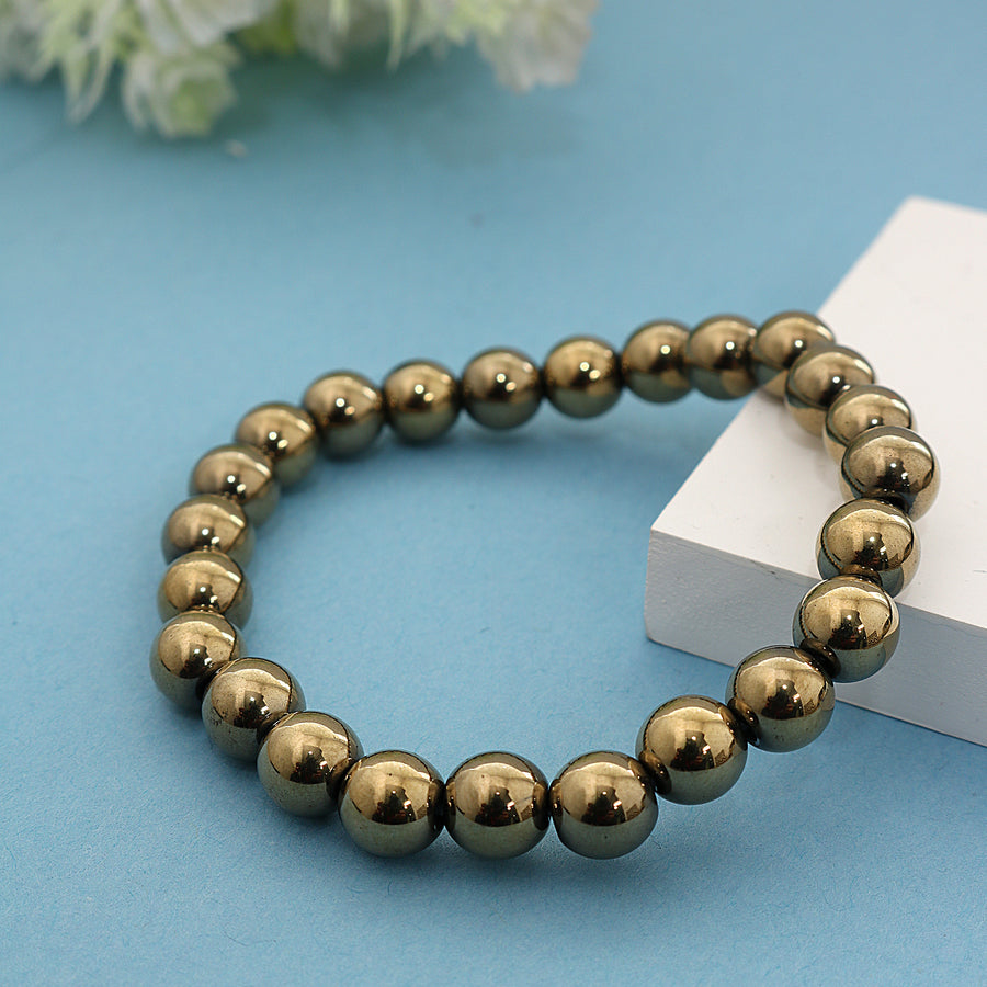 Natural Pyrite & Money Magnet Bracelet 2pc Combo Set
