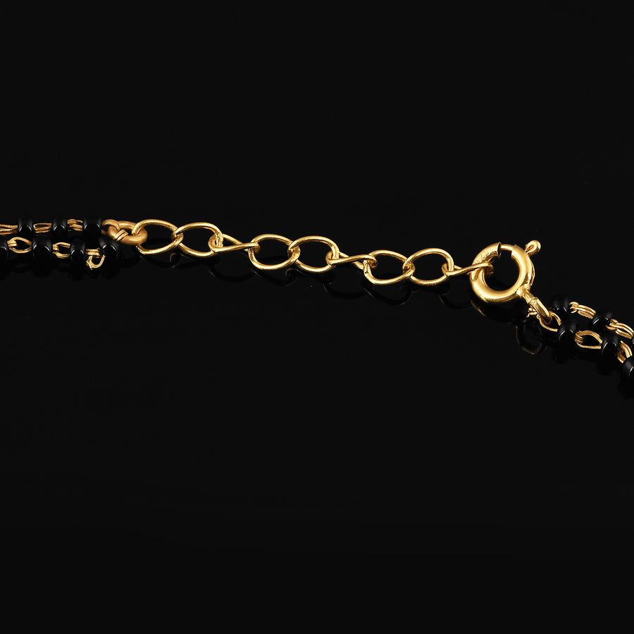 CZ-Studded Petals & Pearl Center Mangalsutra Bracelet