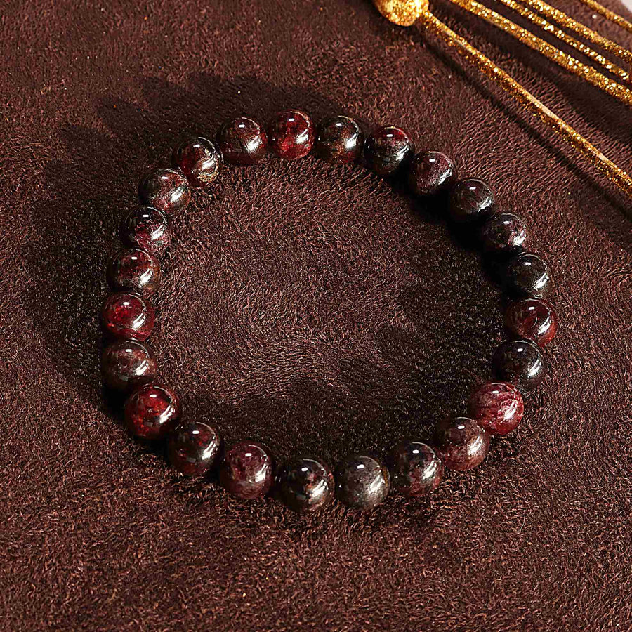 Natural Red Garnet Stone Bracelet