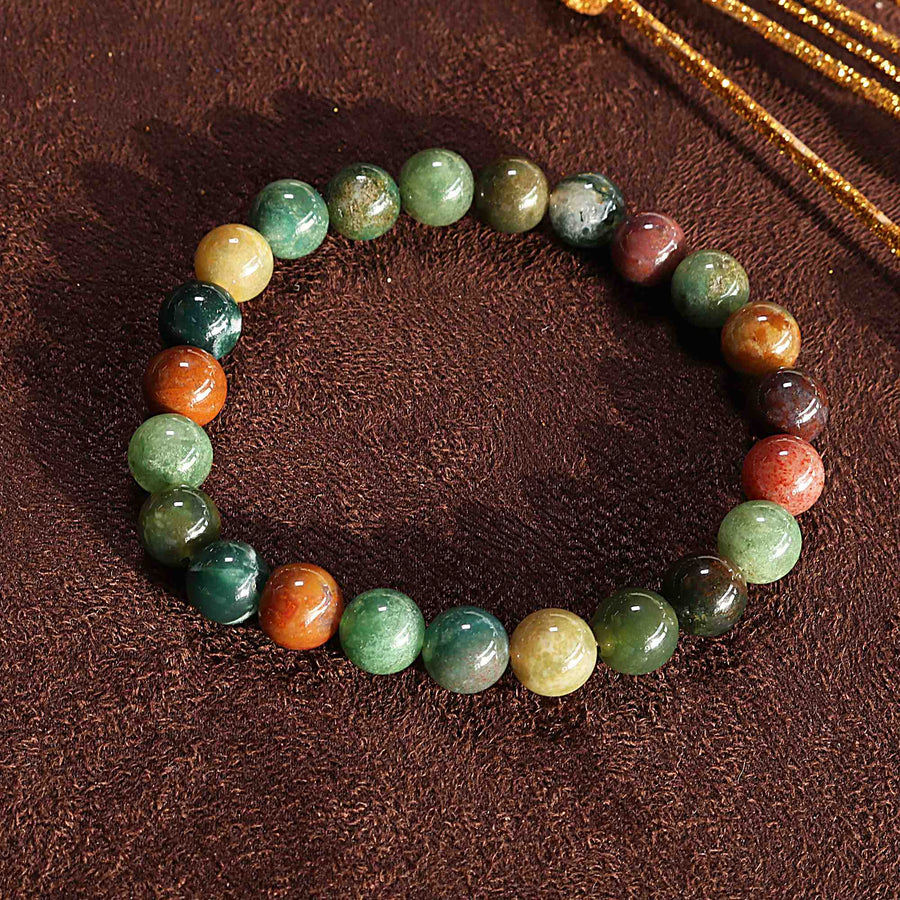 Natural Indian Agate Beads Bracelet