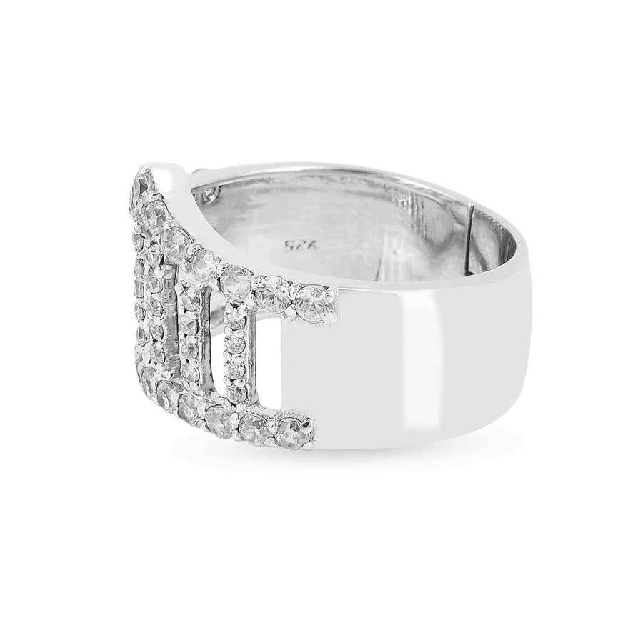 Princess Crown Cubic Zirconia Silver Ring