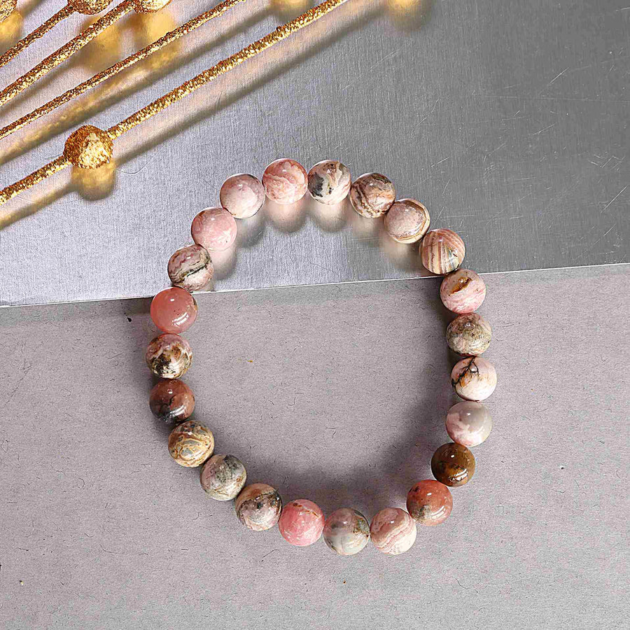 Rhodochrosite Beads Bracelet