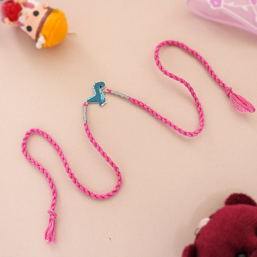 Dino Kids Silver Rakhi