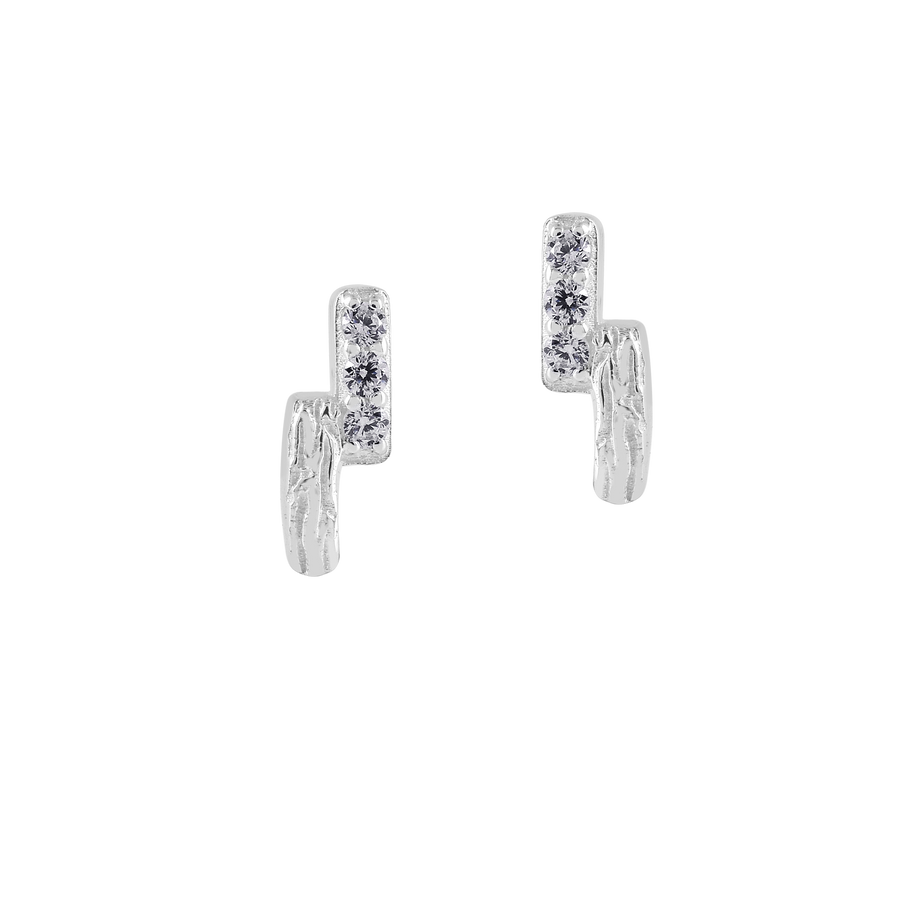 Cubic Zirconia Dainty 925 Silver Stud Earrings