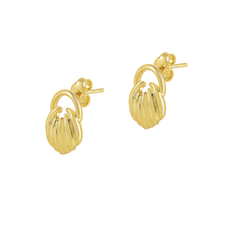 925 Silver Pretty Gold Plated Stud Earrings