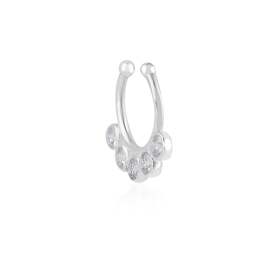 Phoebe Zircon 925 Silver Septum Nose Ring