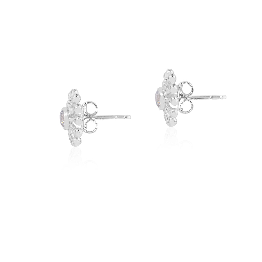 Dandelion Dainty 925 Silver Stud Earrings