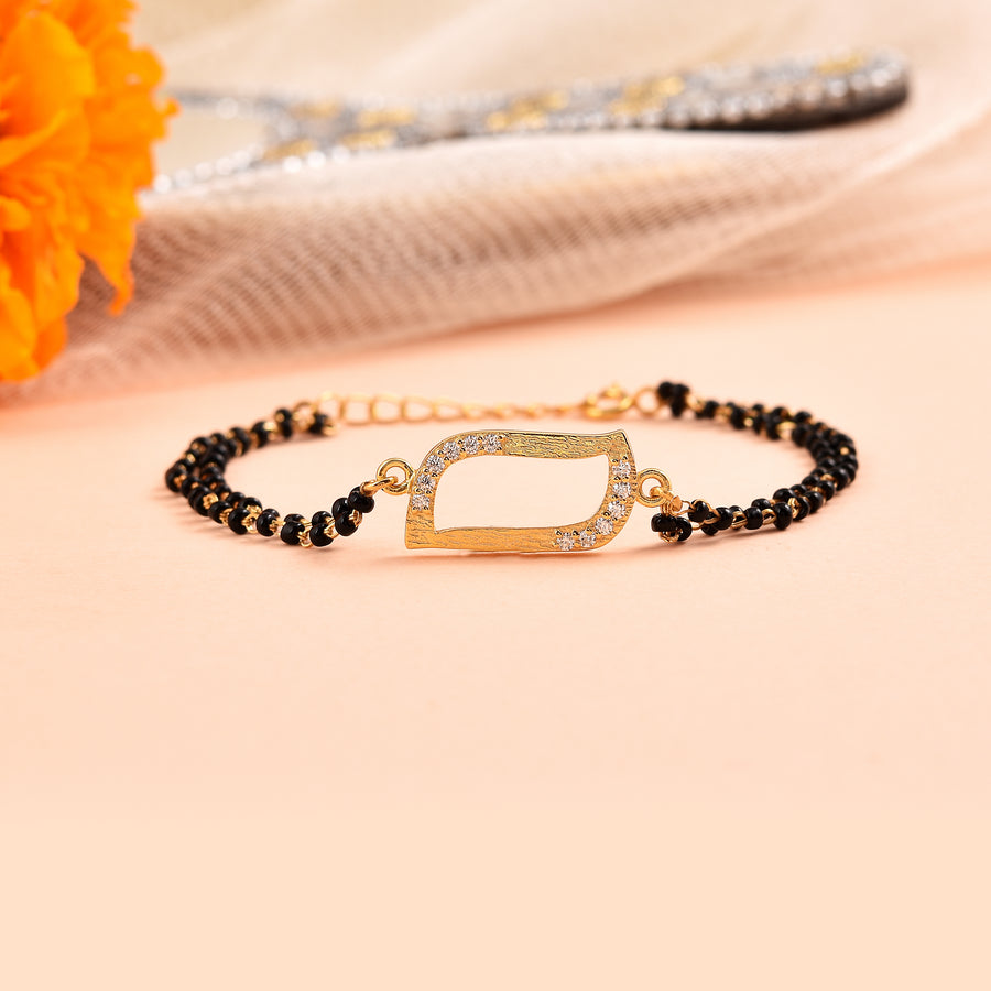 925 Silver Gold-Plated Mangalsutra Bracelet