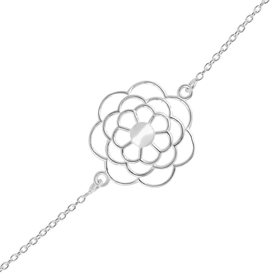 Marigold Silver Rakhi & Bracelet Combo