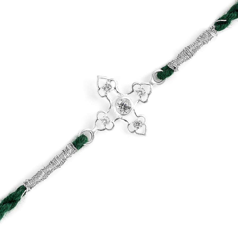 Silver Poppy Rakhi