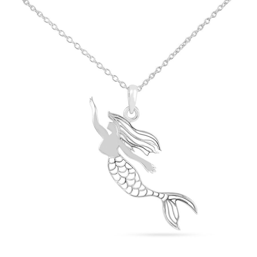 Water Mermaid Silver Chain With Pendant