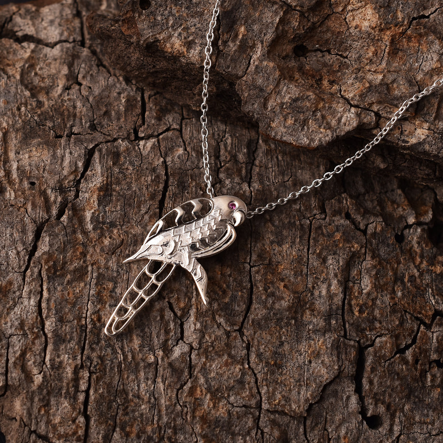 Parrot 925 Silver Chain With Pendant