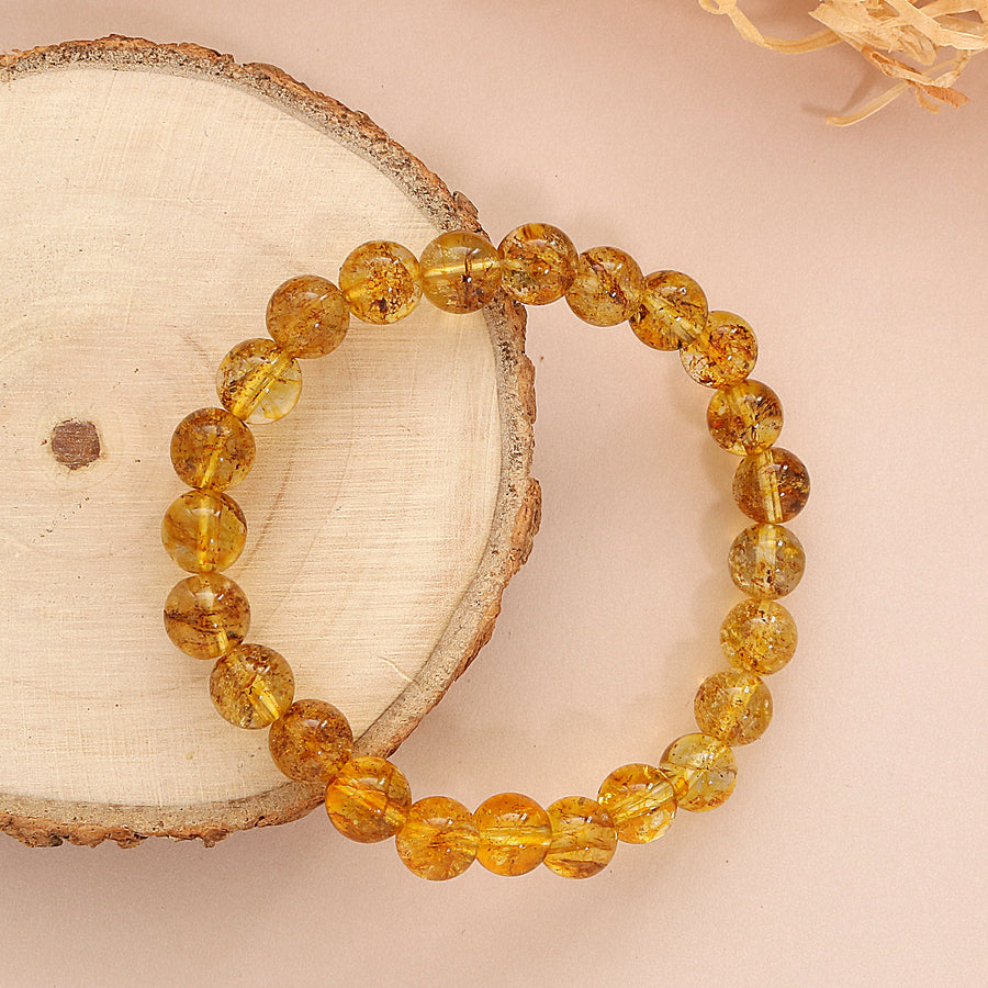 Natural Citrine Beads Bracelet