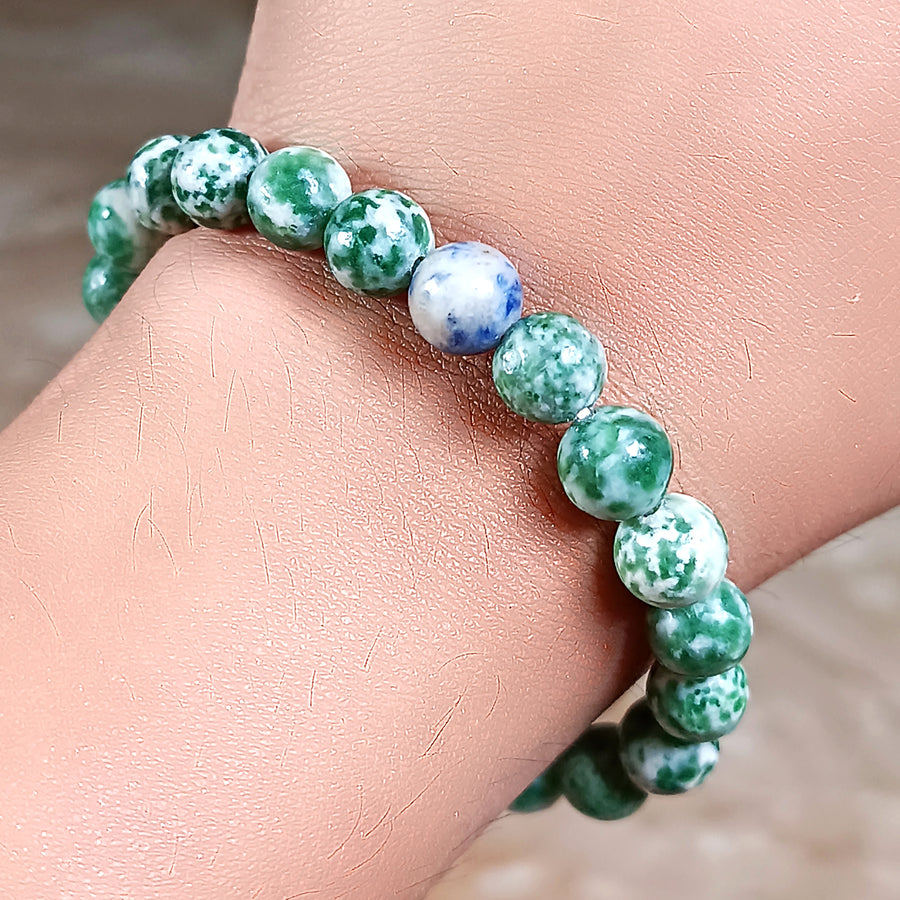 Green Spot Beads Bracelet3