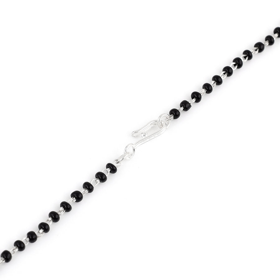 Interlocked Circle Silver Beaded Mangalsutra4