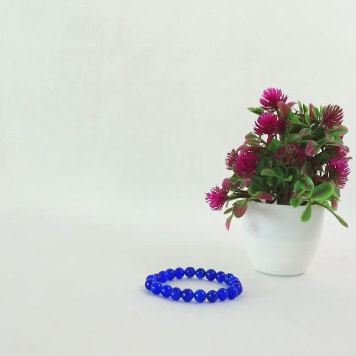Blue Jade Beads Bracelet Video