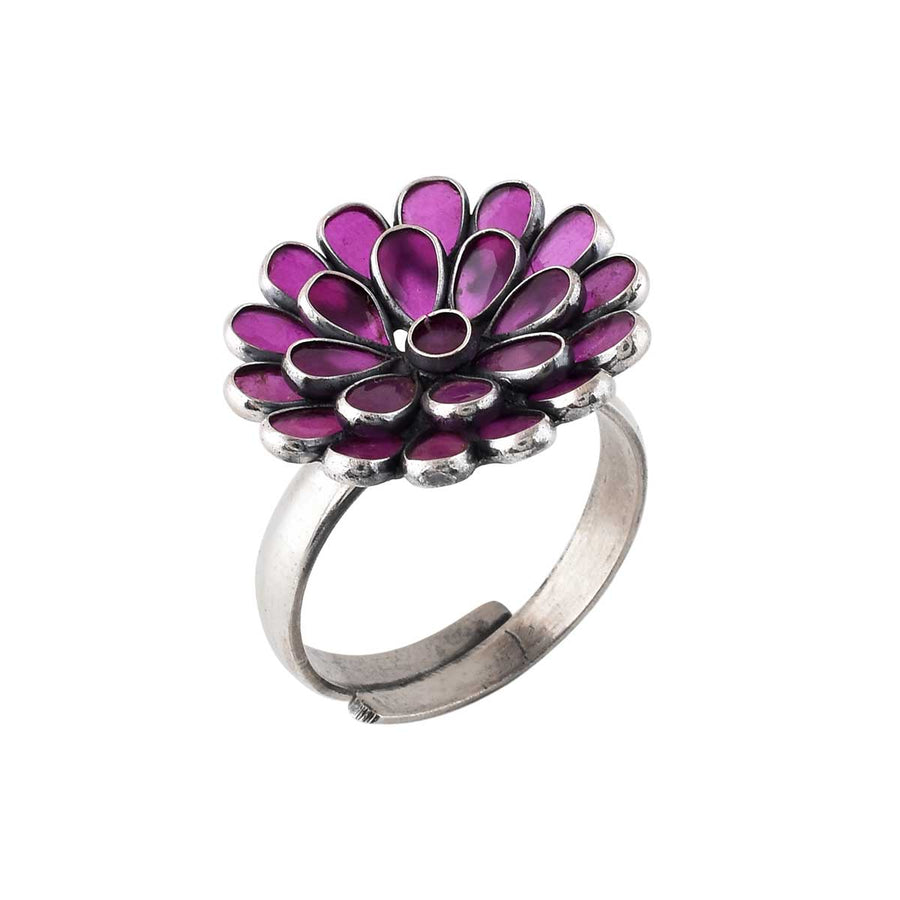 925 Sterling Floral Silver Ring