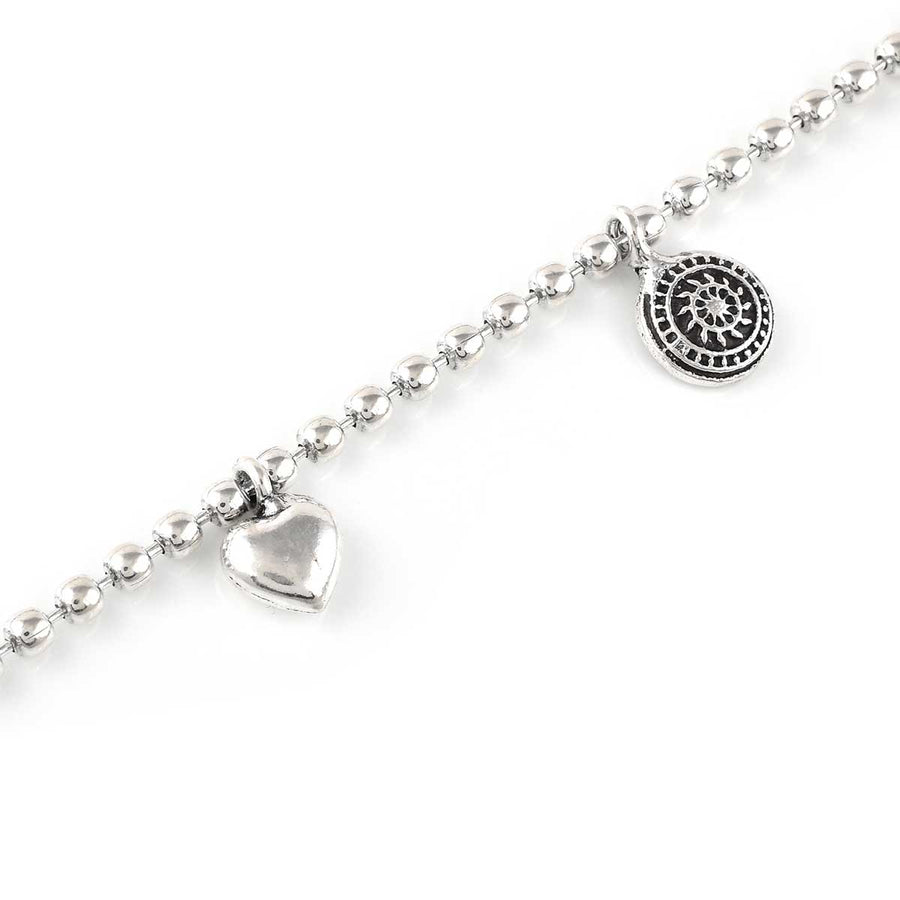 925 Sterling Silver Drops Bead Chain Anklet1