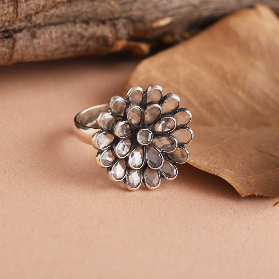 925 Sterling Silver Floral Ring