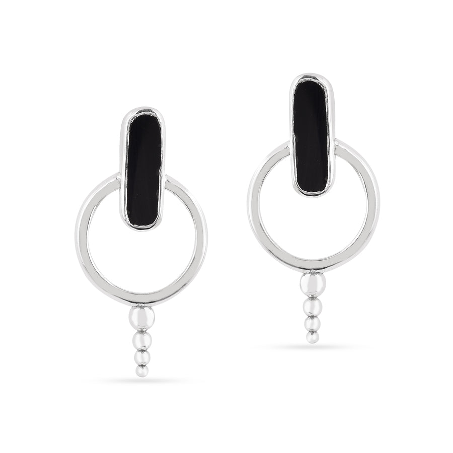 925 Silver Shine Black Onyx Earrings1