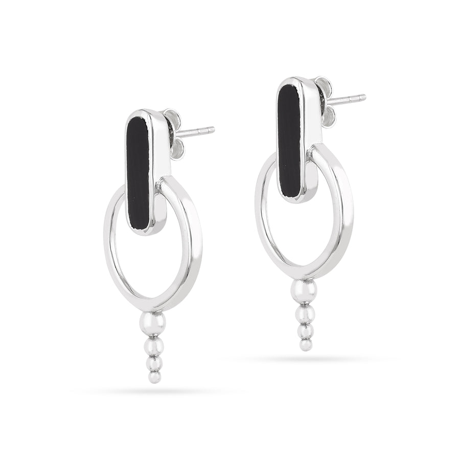 925 Silver Shine Black Onyx Earrings3