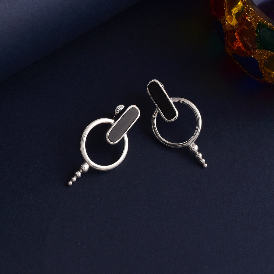 925 Silver Shine Black Onyx Earrings