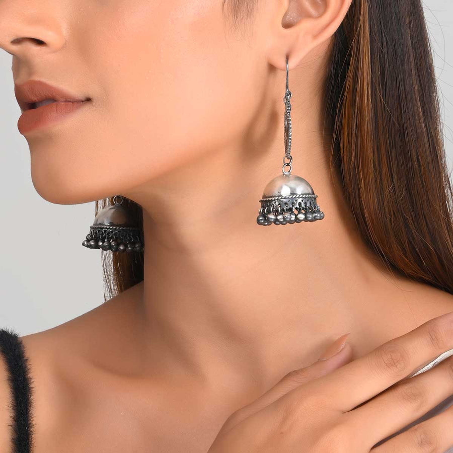 Afghani Silver Jhumka Earrings4
