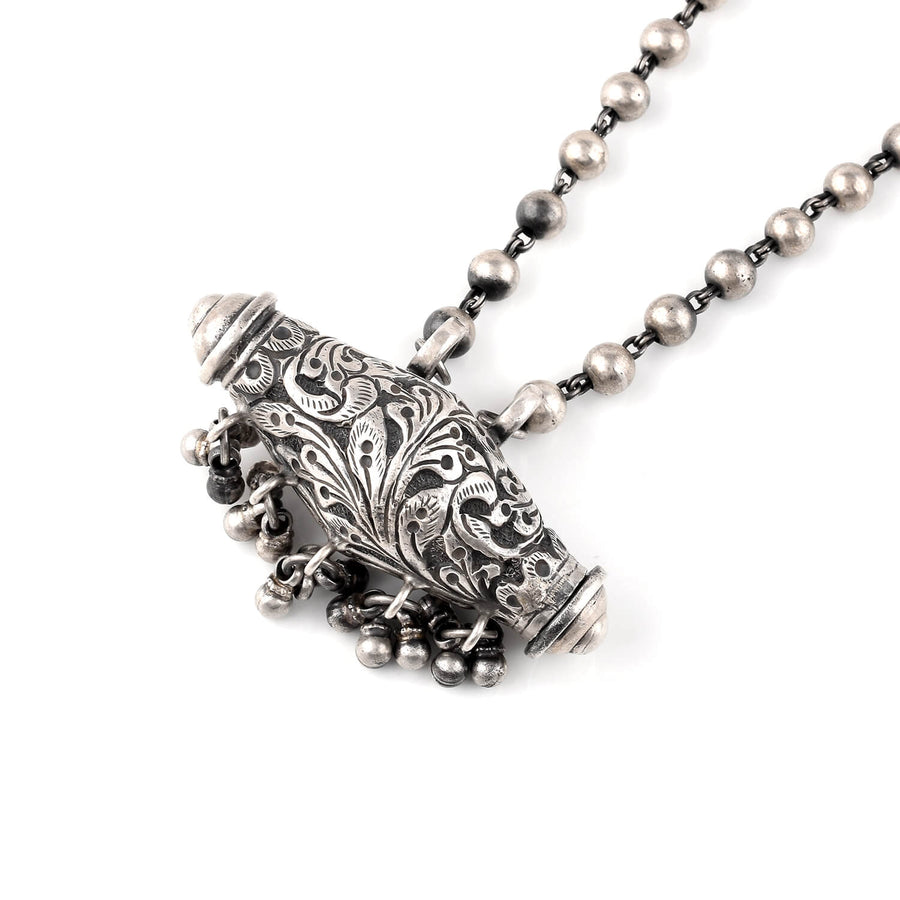 Amulet Oxidized Silver Pendant Necklace2