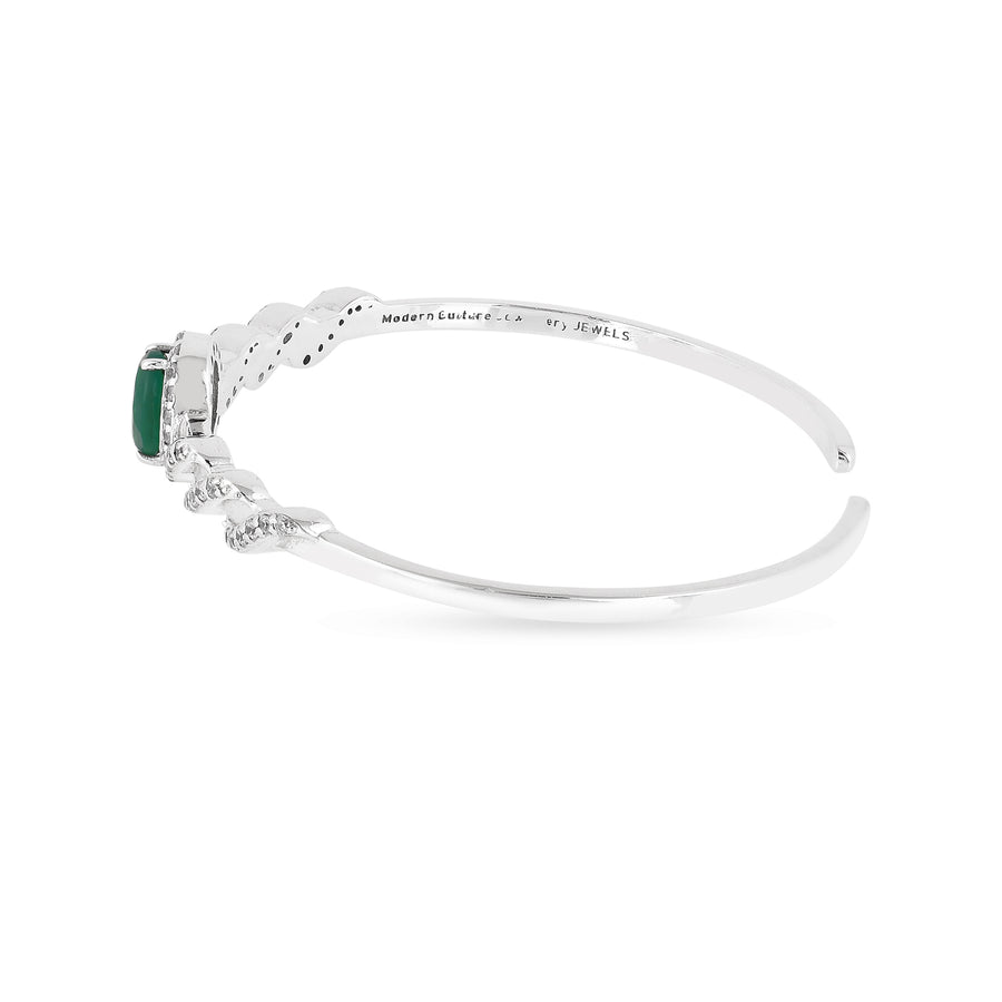 Green Onyx Gemstone 925 Silver Bracelet2