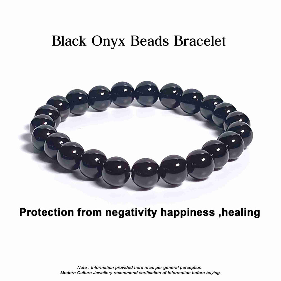 Buy Black Onyx Beads Bracelet Online in India – MCJ Jewels