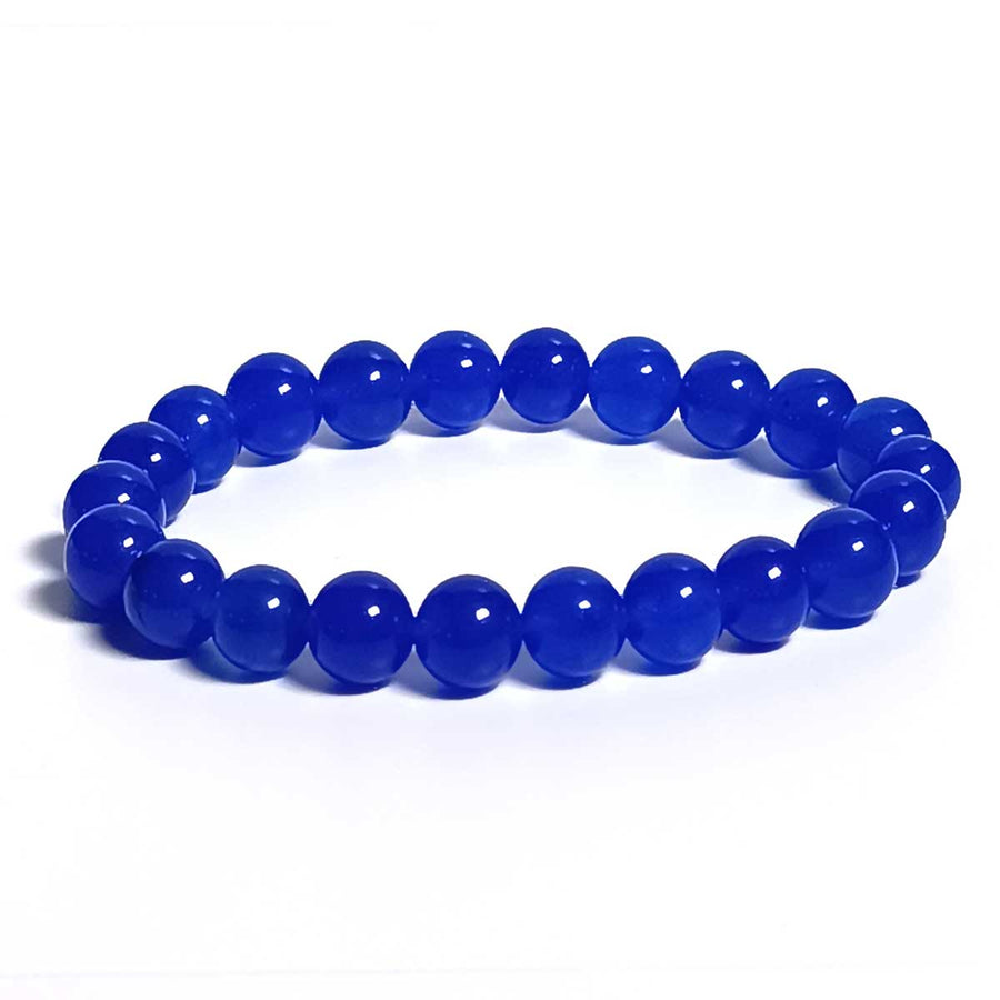 Blue Jade Beads Bracelet