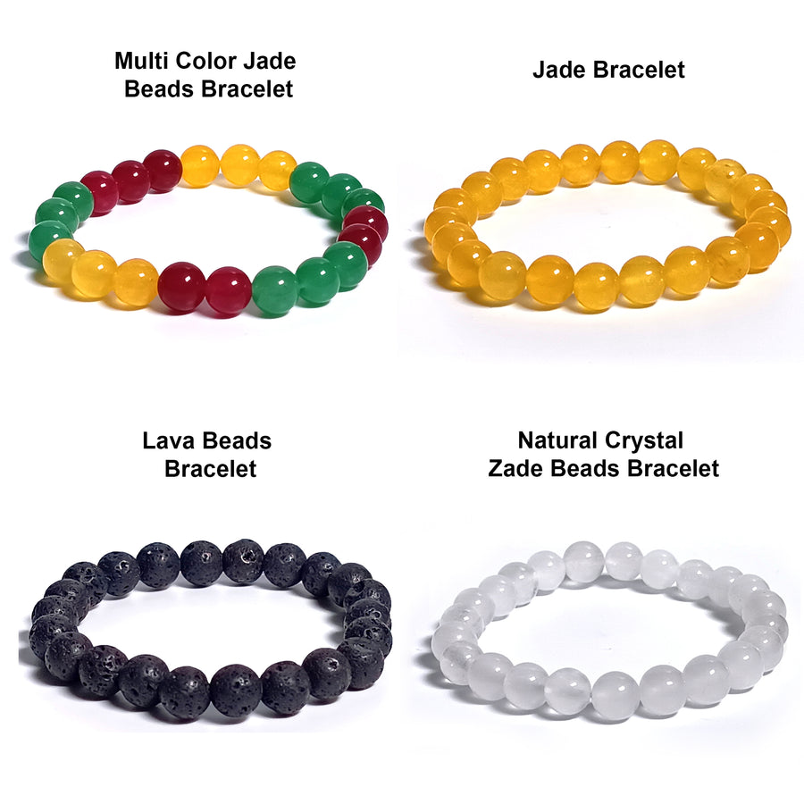 Multicolor Natural Unisex Beads Bracelet 4pc Combo Set