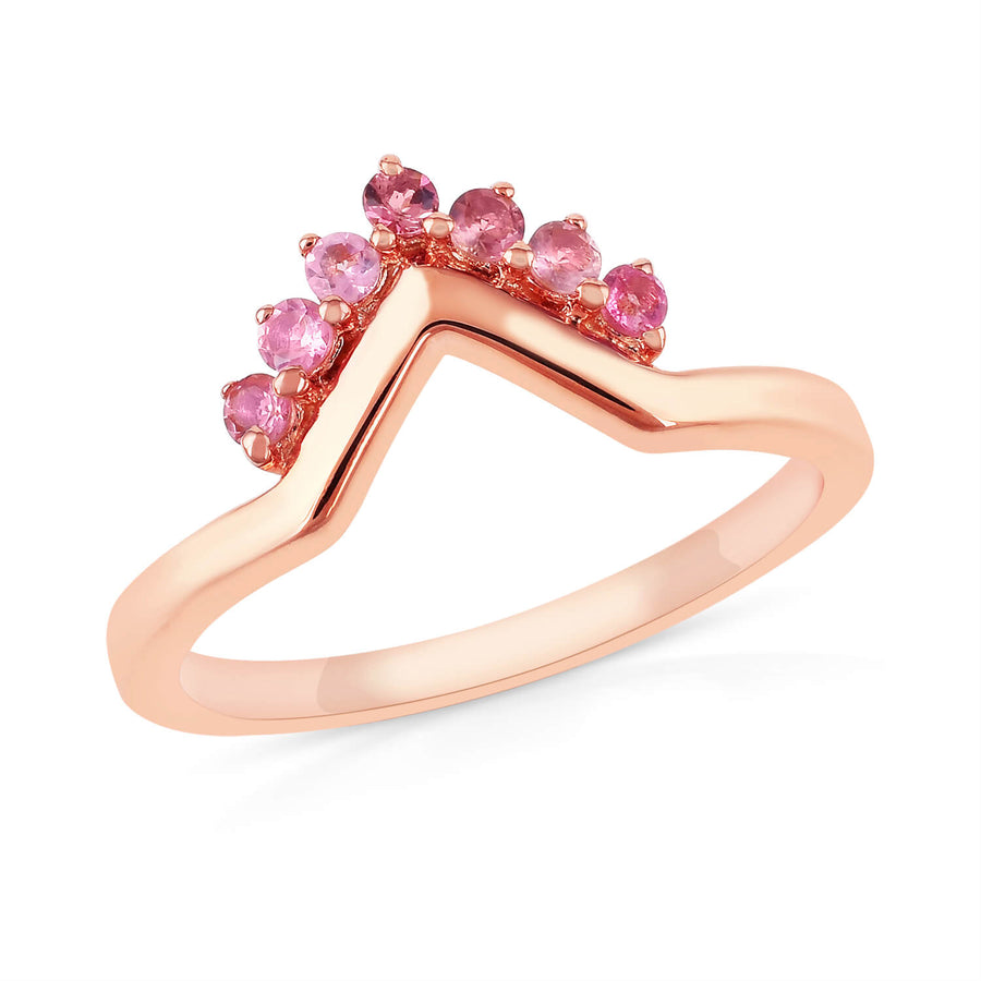 Crown Rose Gold Plated Silver Ring 2