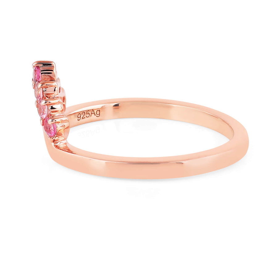 Crown Rose Gold Plated Silver Ring 3