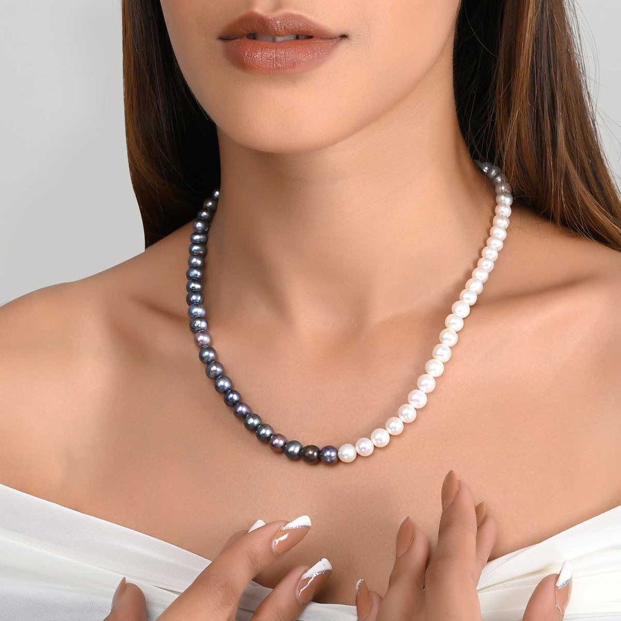 Designer Pearl Necklace With Smooth Beads2
