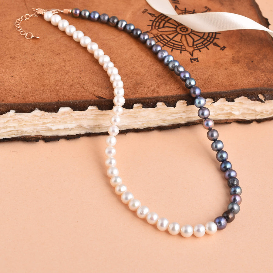Designer Pearl Necklace With Smooth Beads