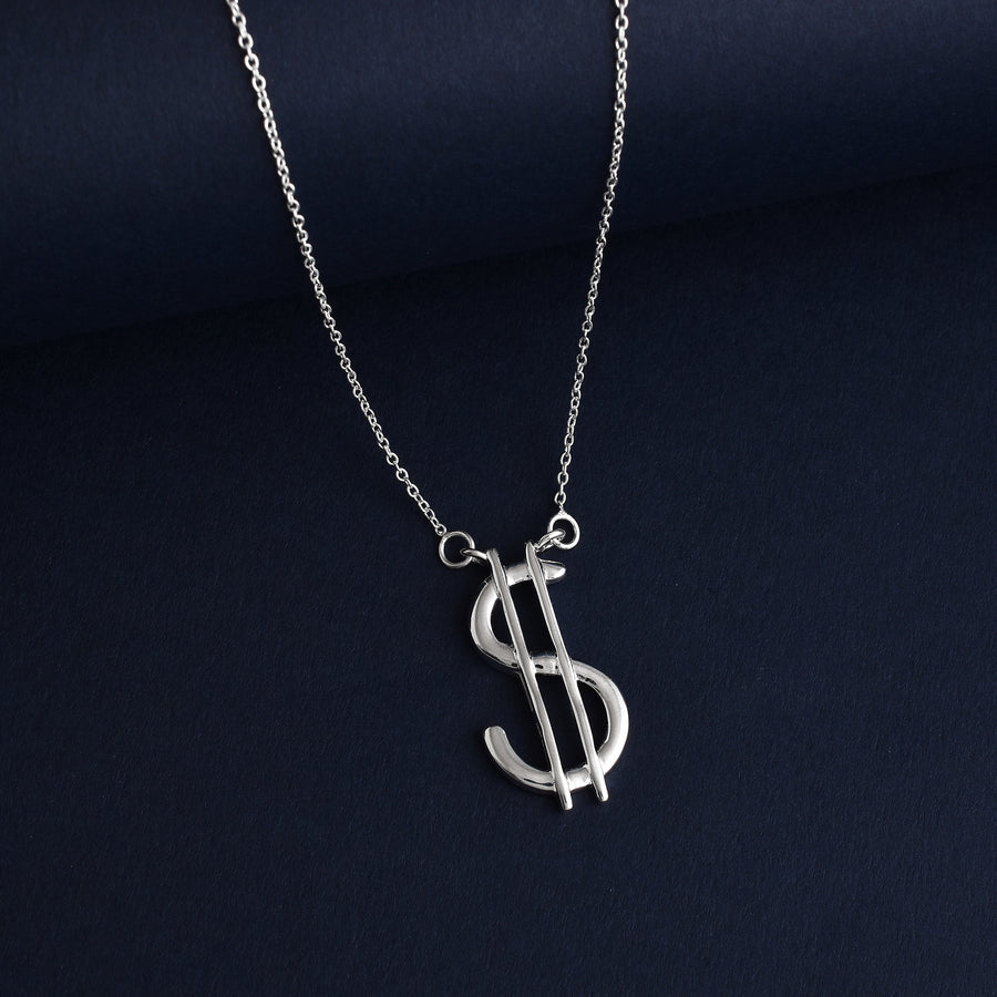 Dollar Sterling Silver Pendant with Chain